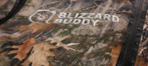 Blizzard Buddy logo on suit